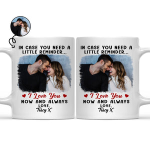 Custom Photo In Case You Need A Little Reminder - Gift For Couples, Husband, Wife - Personalized Mug