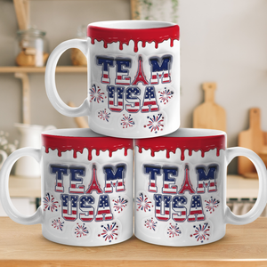 Overpower, Overtake, Overcome - Olympics 3D Inflated Effect Printed Mug - Olympics Vacation, Gift For Family Members, Best Friends