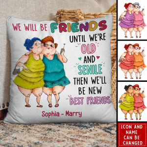 Personalized Old Friends Sisters Pillow - Thoughtful Gift for Besties