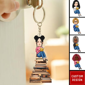 Just A Girl Who Loves Books - Personalized Acrylic Keychain