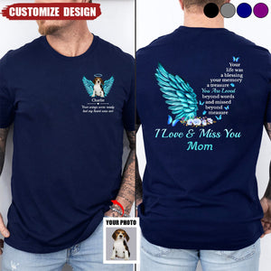 Custom Photo Your Life Was A Blessing, Your Memory A Treasure - Memorial Personalized Back And Front Printed Unisex T-shirt