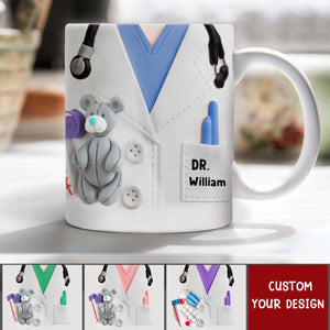 Personalized Doctor 3D Effect Coffee Mug - Gift Idea for Pediatrician/Doctor/Dentis