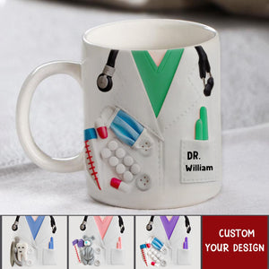 Personalized Doctor 3D Effect Coffee Mug - Gift Idea for Pediatrician/Doctor/Dentis