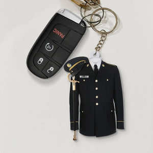 Uniform On A Clothes Hanger- Personalized Keychain