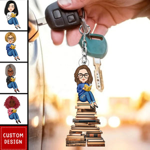 Just A Girl Who Loves Books - Personalized Acrylic Keychain