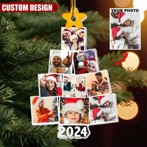 Photo Family-Couple-Pet Tree Christmas - Personalized Acrylic Photo Ornament - 2024 New Release