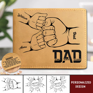 Dad The Man The Myth The Legend - Personalized Leather Wallet