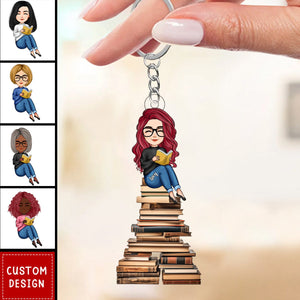 Just A Girl Who Loves Books - Personalized Acrylic Keychain