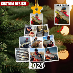 Photo Family-Couple-Pet Tree Christmas - Personalized Acrylic Photo Ornament - 2024 New Release