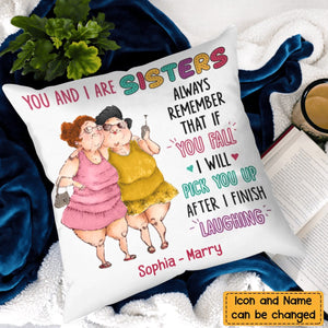 Personalized Old Friends Sisters Pillow - Thoughtful Gift for Besties