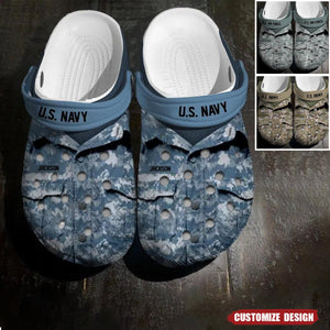 Personalized Us Veteran/soldier Name Clog slipper Shoes