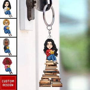 Just A Girl Who Loves Books - Personalized Acrylic Keychain