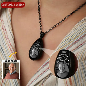 Custom Photo I'm Always With You Memorial - Personalized Keepsake Necklace