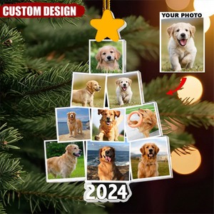 Photo Family-Couple-Pet Tree Christmas - Personalized Acrylic Photo Ornament - 2024 New Release