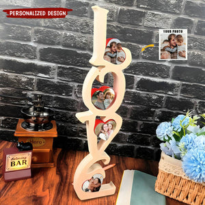 Personalized LOVE couple photo wooden decoration