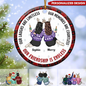 2024 New Release Our Friendship Is Endless - Personalized Friends Ornament-Gift For Bestie Or Friends