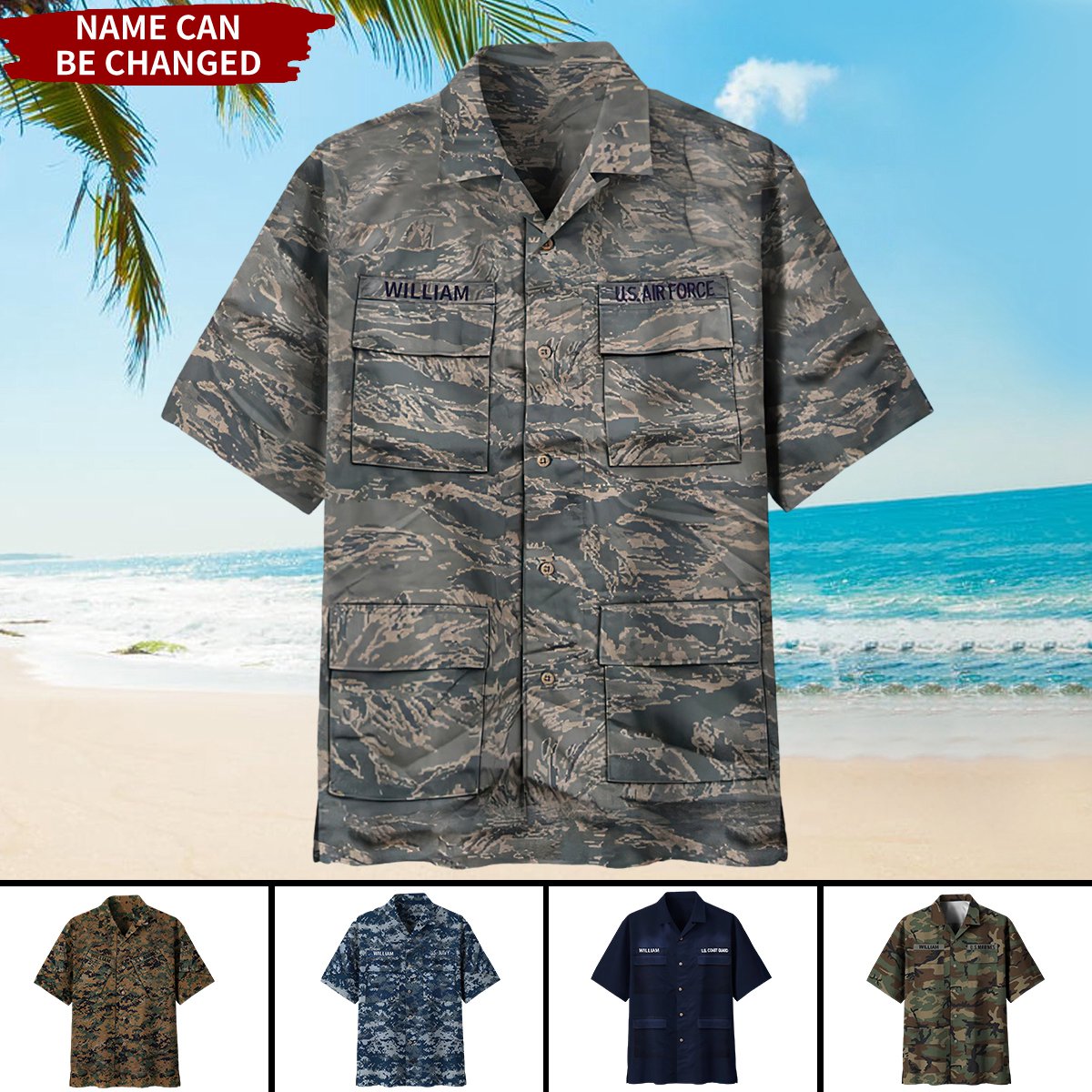 Personalized Military/Soldier/Veterans Hawaii Shirt