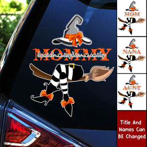 Personalized Gift For Mom Witch Halloween Decal