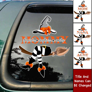 Personalized Gift For Mom Witch Halloween Decal