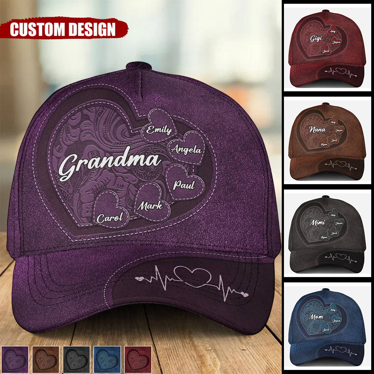Sweethearts Of Grandma - Personalized Classic Cap