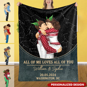 2024 New Release Star Map Couple I Love You To The Stars-Personalized Blanket-Gift For Couple