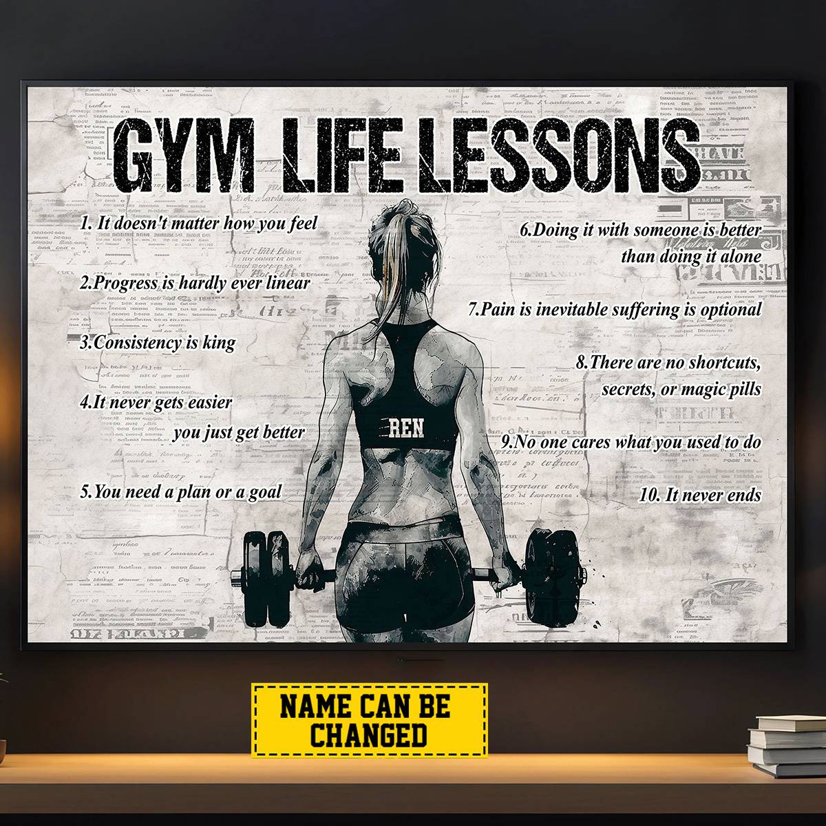 Personalized Gym Life Lessons Poster-Gift For Gym Lovers