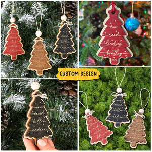 2024 New Release - Family Christmas Tree - Personalized Wooden Ornament