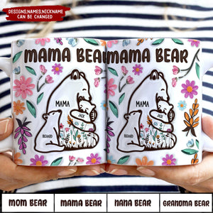 Personalized Mama Bear Floral Style Mug