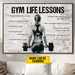 Personalized Gym Life Lessons Poster-Gift For Gym Lovers