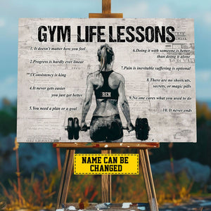 Personalized Gym Life Lessons Poster-Gift For Gym Lovers