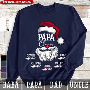 2024 New Release Papa Claus And Grandkids Christmas-Personalized Sweatshirt