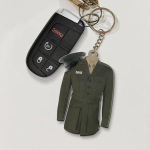Uniform On A Clothes Hanger- Personalized Keychain