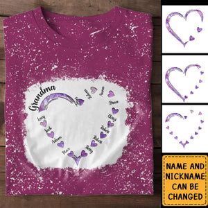 Custom Personalized Grandma Hearts T-shirt - Family Best Gifts For Mother's Day - Upto 10 Kids