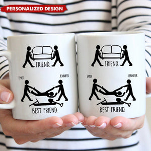 Friend Vs Best Friend Funny - Personalized Mug-Gift For Friends