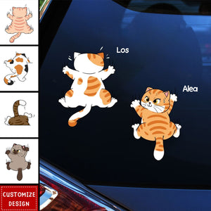 Cute Naughty Cat Decor Gift For Cat Lover Personalized Decal