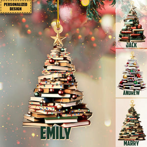 2024 New Release Family Name Christmas Book Tree-Personalized Ornament