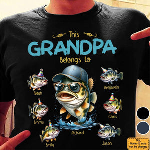 This Grandpa/Dad Belongs to Kids Fishing T-Shirt