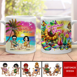 You & Me We Got This Couple Sitting On Beach Cheering Summer Vibes Personalized Mug