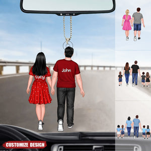 Personalized Family Acrylic Car Ornament - GIft For Couple, Family