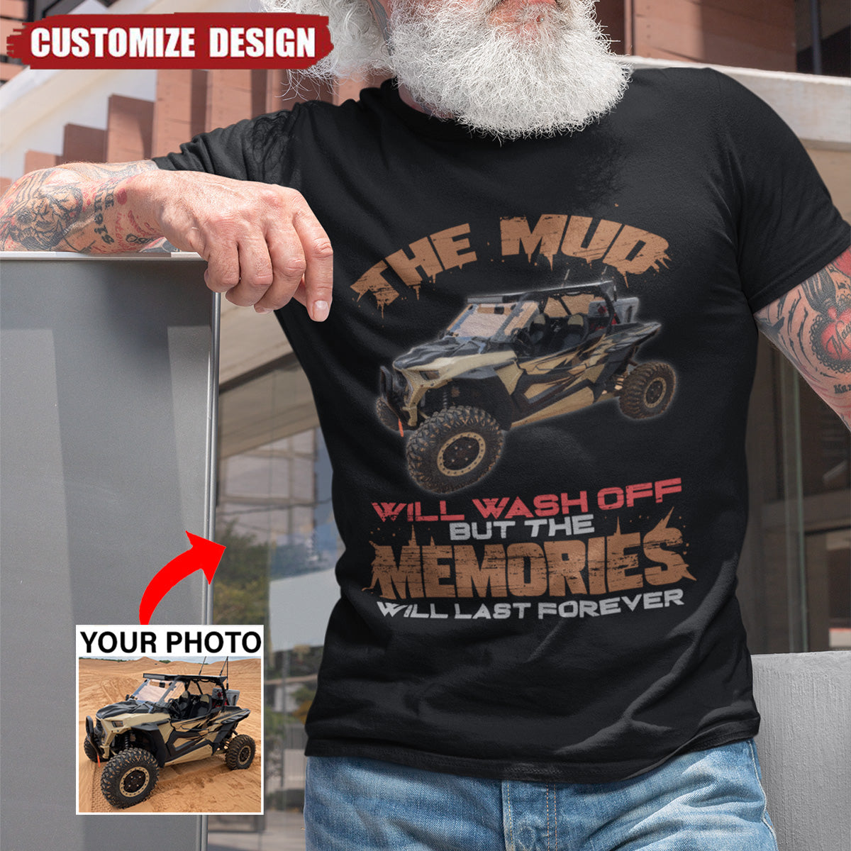 Personalized Off-Road Car Photo Unisex T-Shirt