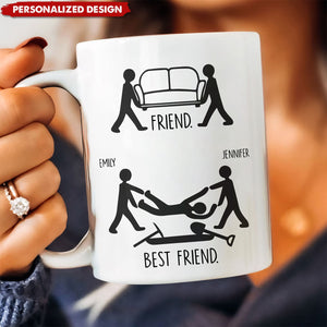 Friend Vs Best Friend Funny - Personalized Mug-Gift For Friends