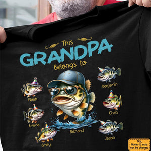 This Grandpa/Dad Belongs to Kids Fishing T-Shirt