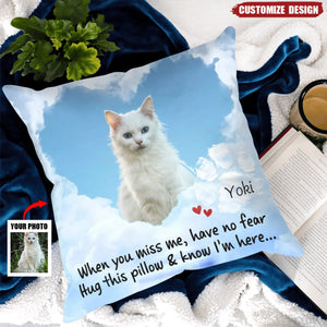 Custom Photo I'll Hold You In My Heart Until I Can Hold You In Heaven Pillow