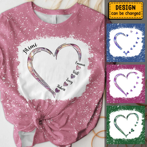 Custom Personalized Grandma Hearts T-shirt - Family Best Gifts For Mother's Day - Upto 10 Kids