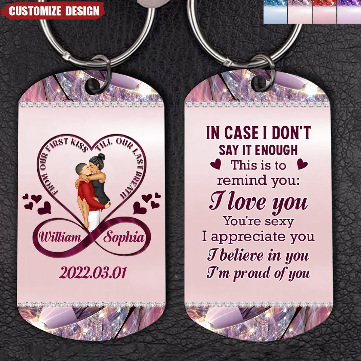 Personalized Couple Aluminum Keychain - Gift Idea For Couple