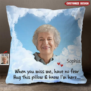 Custom Photo I'll Hold You In My Heart Until I Can Hold You In Heaven Pillow