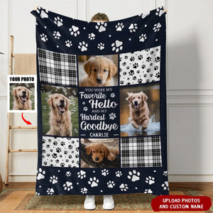 Custom Photo You Were My Favorite Hello And My Hardest Goodbye - Memorial Personalized Custom Blanket