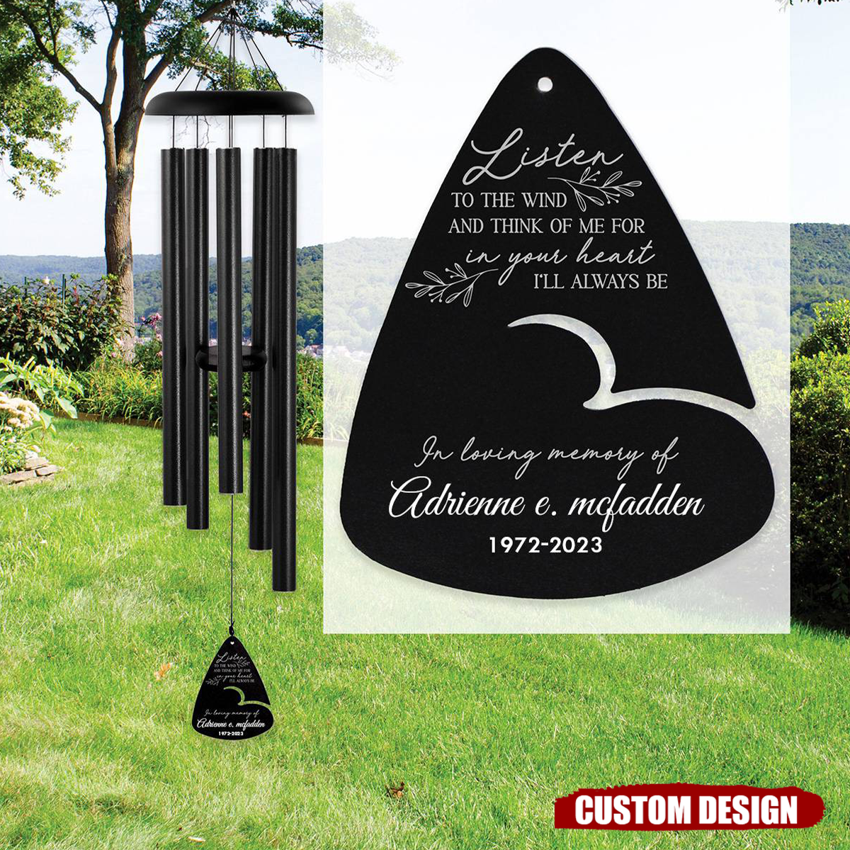 Personalized Listen to the Wind Memorial Wind Chime