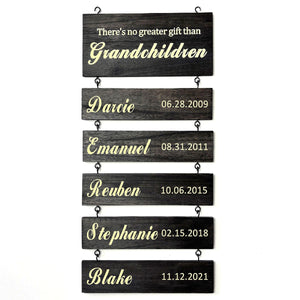 Personalized Wooden Family Tree Sign - Gift For Grandparents