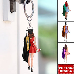 Graduation Season-Master/Bachelor/Doctor/PHD Gift Idea-Personalized Acrylic Keychain